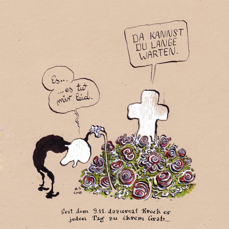 Cartoon: Warten seit dem 9. November 1