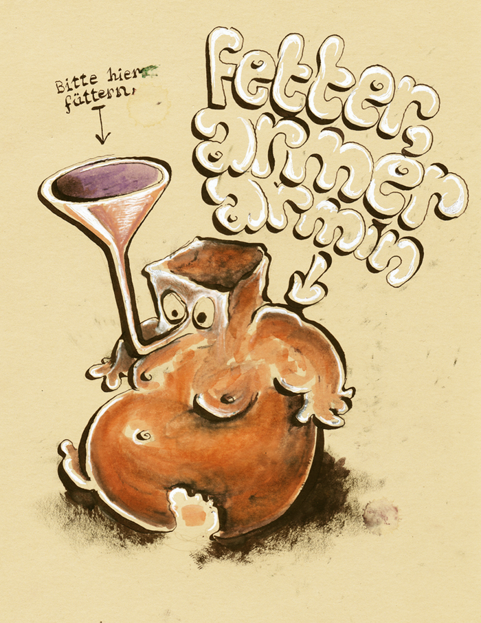 Cartoon: Fetter Armer Armin 1