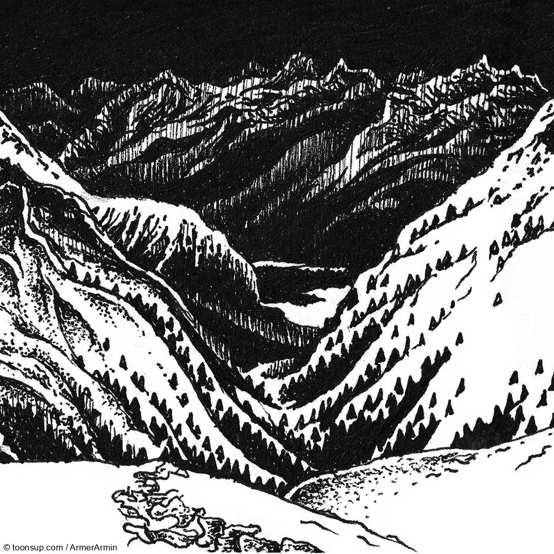 Illustration: Kritzeln + Kraxeln: Finstertaler Scharte (2.777 m) 1