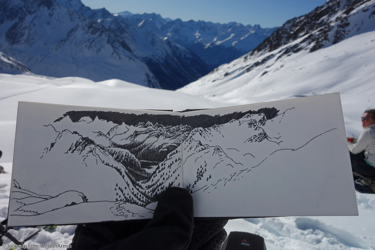 Illustration: Kritzeln + Kraxeln: Finstertaler Scharte (2.777 m) 3