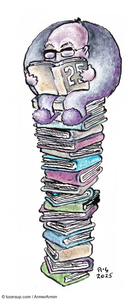 Cartoon: Backcover COMIC!-Jahrbuch 2025 1