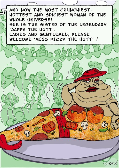 Cartoon: Miss Pizza the Hutt (Miss Alien 70) 1