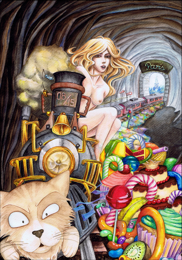 Illustration: Dampflok, Sweets usw. 1