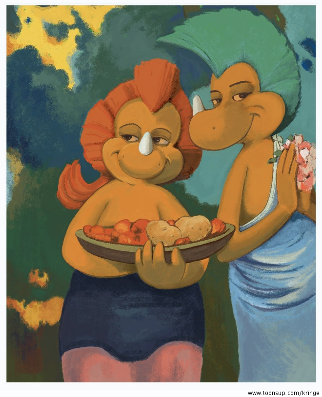 Illustration: Zwei Dilldappenschönheiten 1