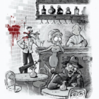 Cut Scene aus einem frühen Bond Film