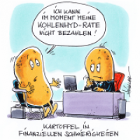 Kartoffel bei der Bank