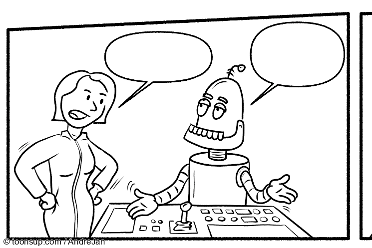 Comic: Robotski in Arbeit 2