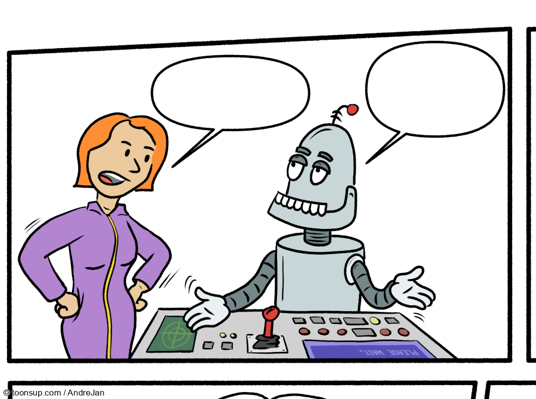 Comic: Robotski in Arbeit 1