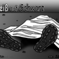 Weiß auf Schwarz
