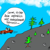 Weit vorausschauende Fahrweise