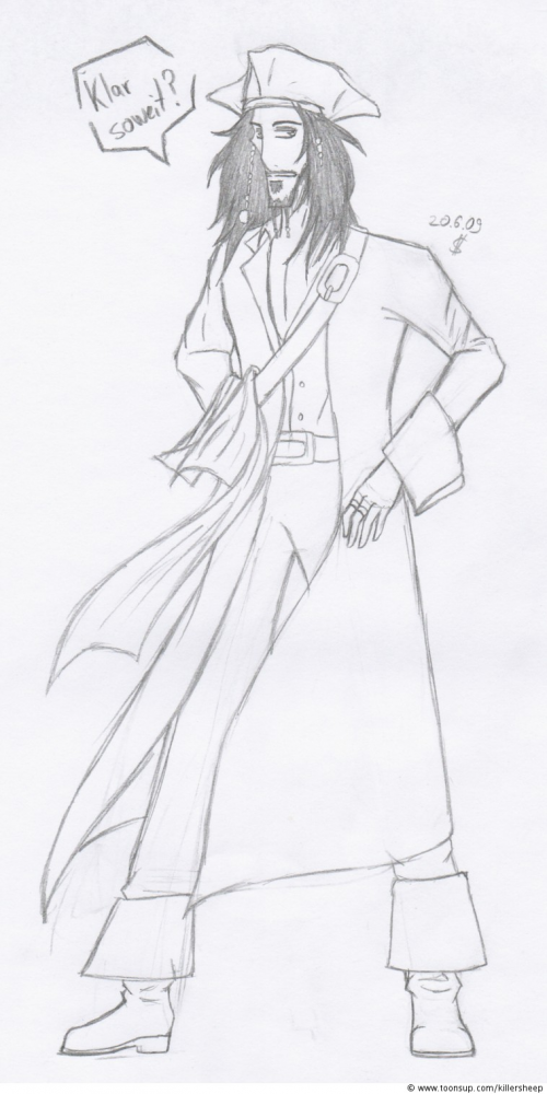 Concept Art / Character Design: Captain Jack Sparrow 1