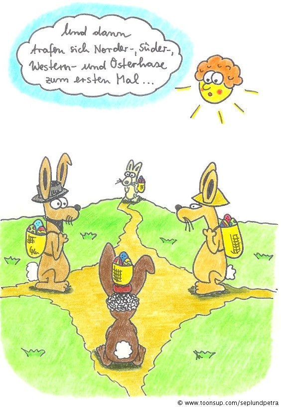 Cartoon: Vier Hasen 1