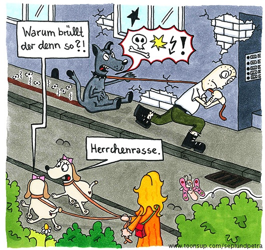 Cartoon: Reinrassiger Rüde 1