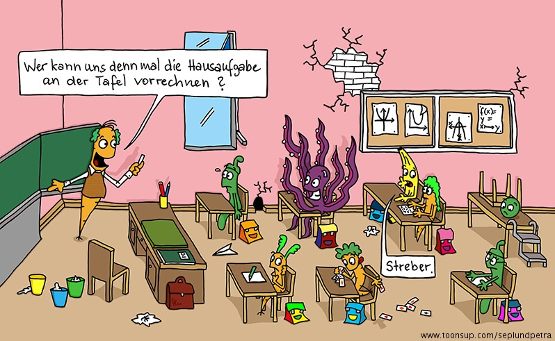 Cartoon: Hausaufgabe 1