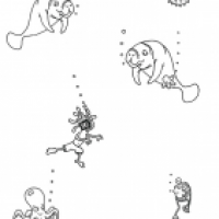 Ausmalbild Unterwasser