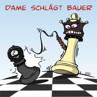 Dame schlägt Bauer