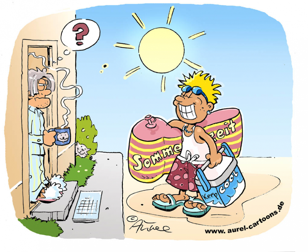 Cartoon: Besuch am frühen morgen 1