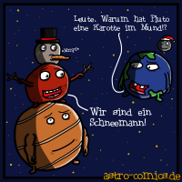 Schneemann im Weltraum