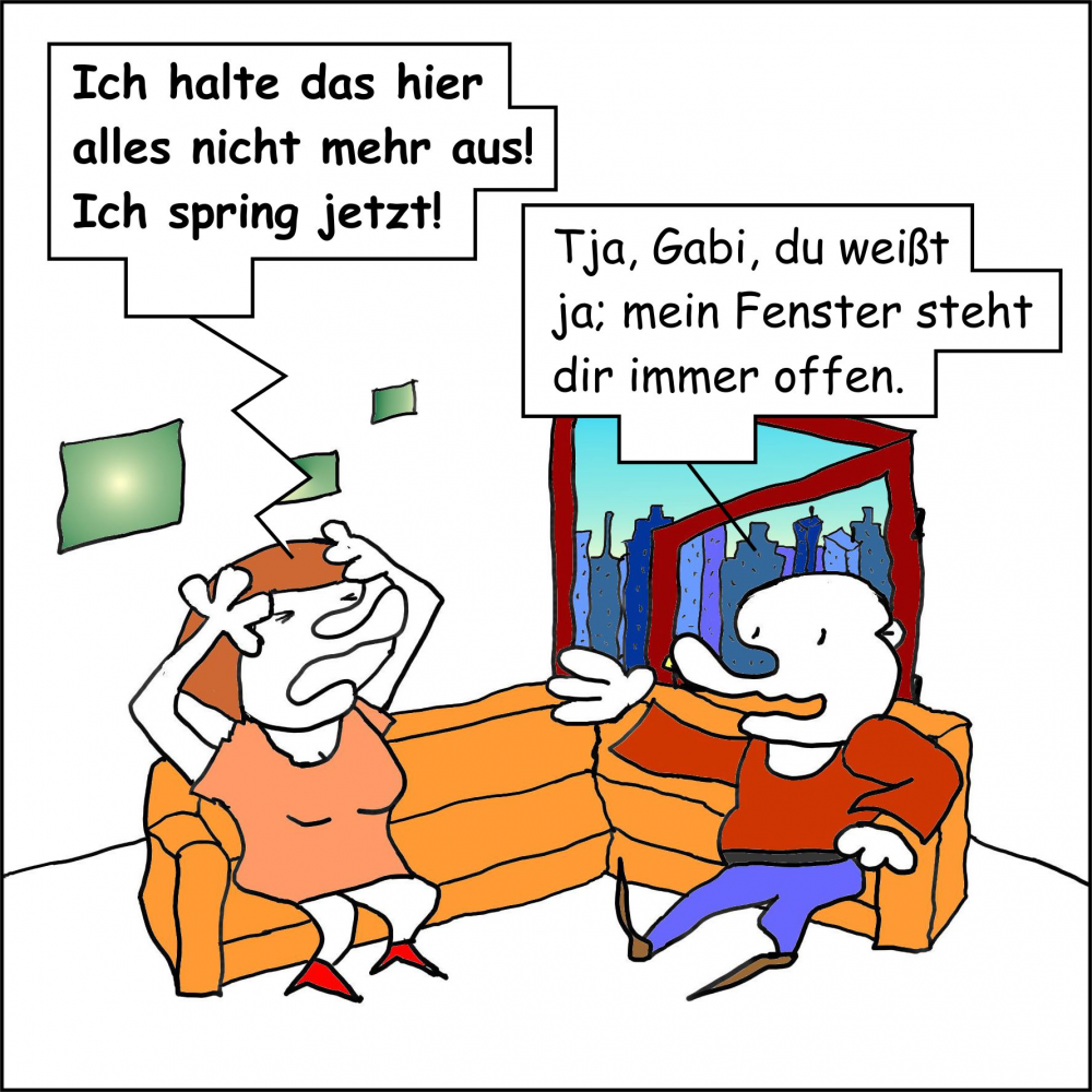Cartoon: Ich spring jetzt 1