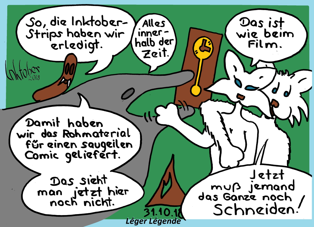 Comic: LL-Inktober2018-10-31 Schneiden 1