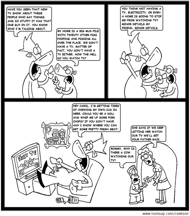 Cartoon: Watching tv 1