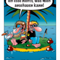 Cartoon von Stefan Bayer: Reif für die Insel
