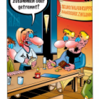 Cartoon von Stefan Bayer: Servicekraft im Fettnäppfchen