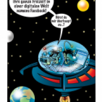 Cartoon von Stefan Bayer: Wir sind nicht allein!
