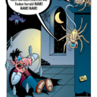 Cartoon von Stefan Bayer: Kreuzspinnen