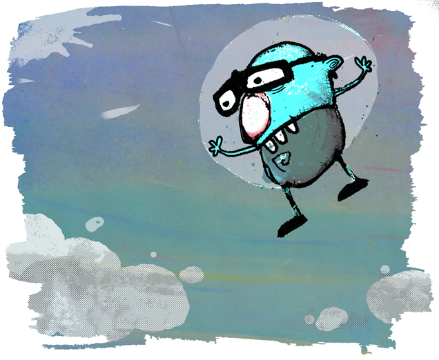 Concept Art / Character Design: Huby - der Onkel in der Luft 1