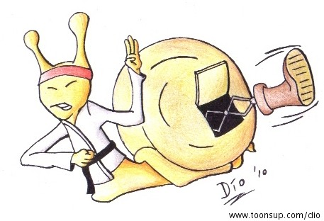 Illustration: Karate Schnecke 1