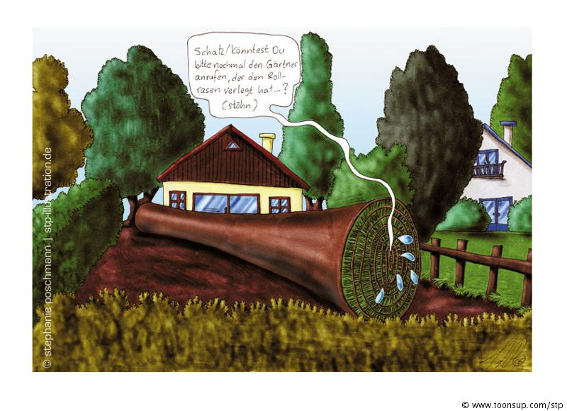 Cartoon: Rollrasen 1