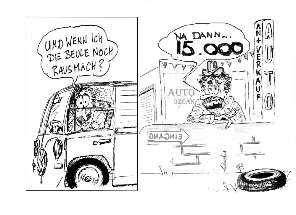 Comic: Der Gebrauchtwagenhändler 2