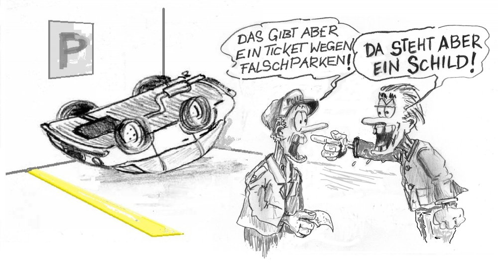 Cartoon: Der Falschparker 1