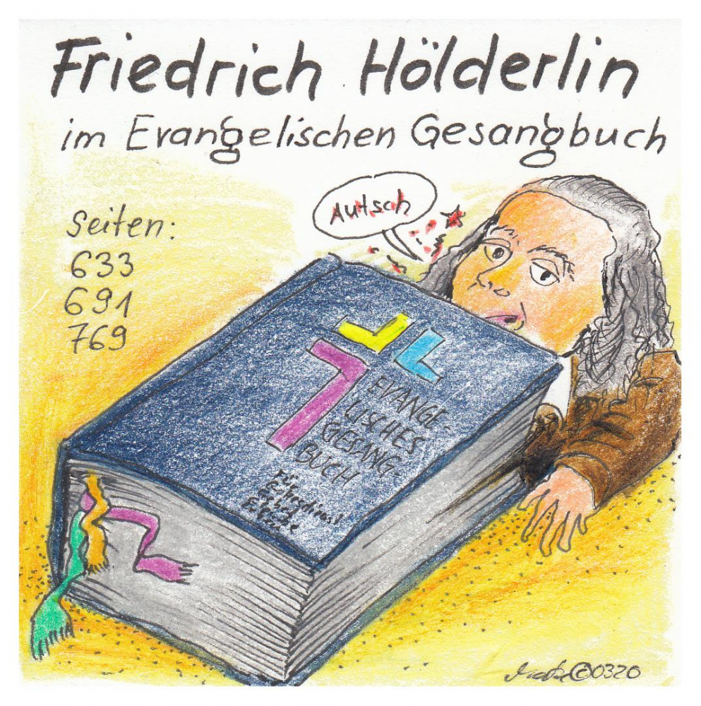 Cartoon: HÖLDERLIN - im  Evangelischen Gesangbucch ... 1