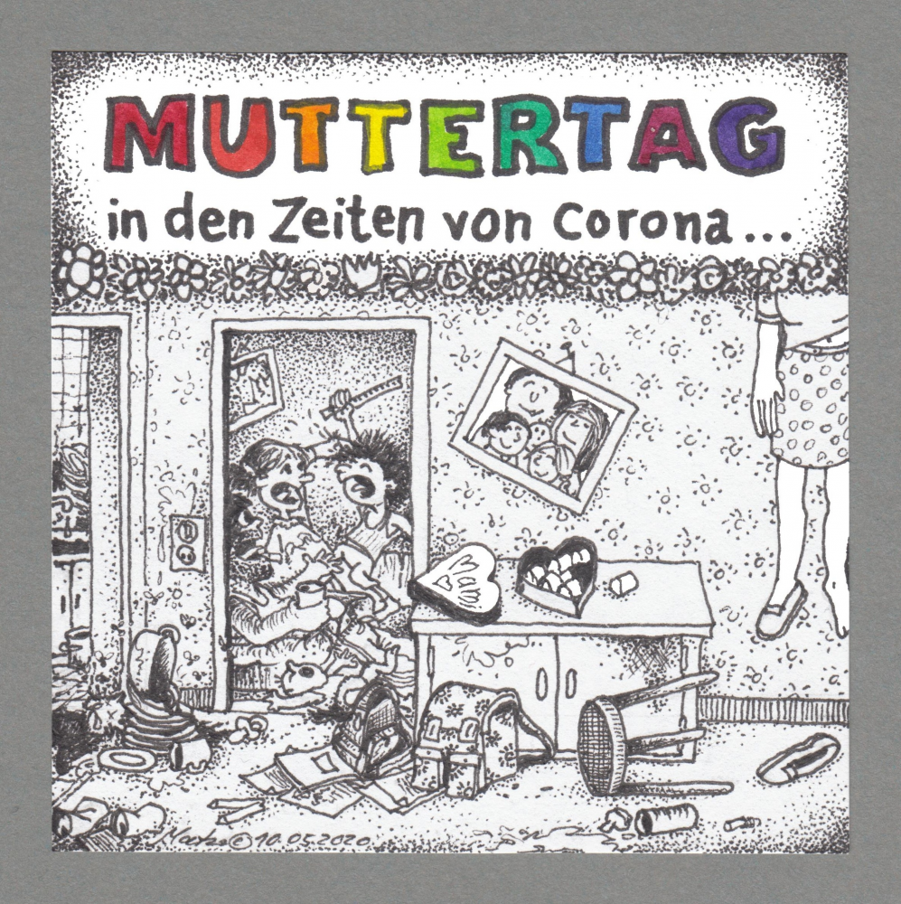 Cartoon: MUTTERTAG - in den Zeiten von Corona ... 1