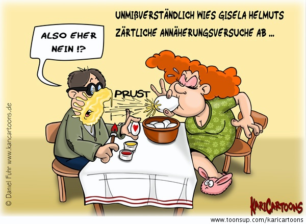 Cartoon: Eier ausblasen 1