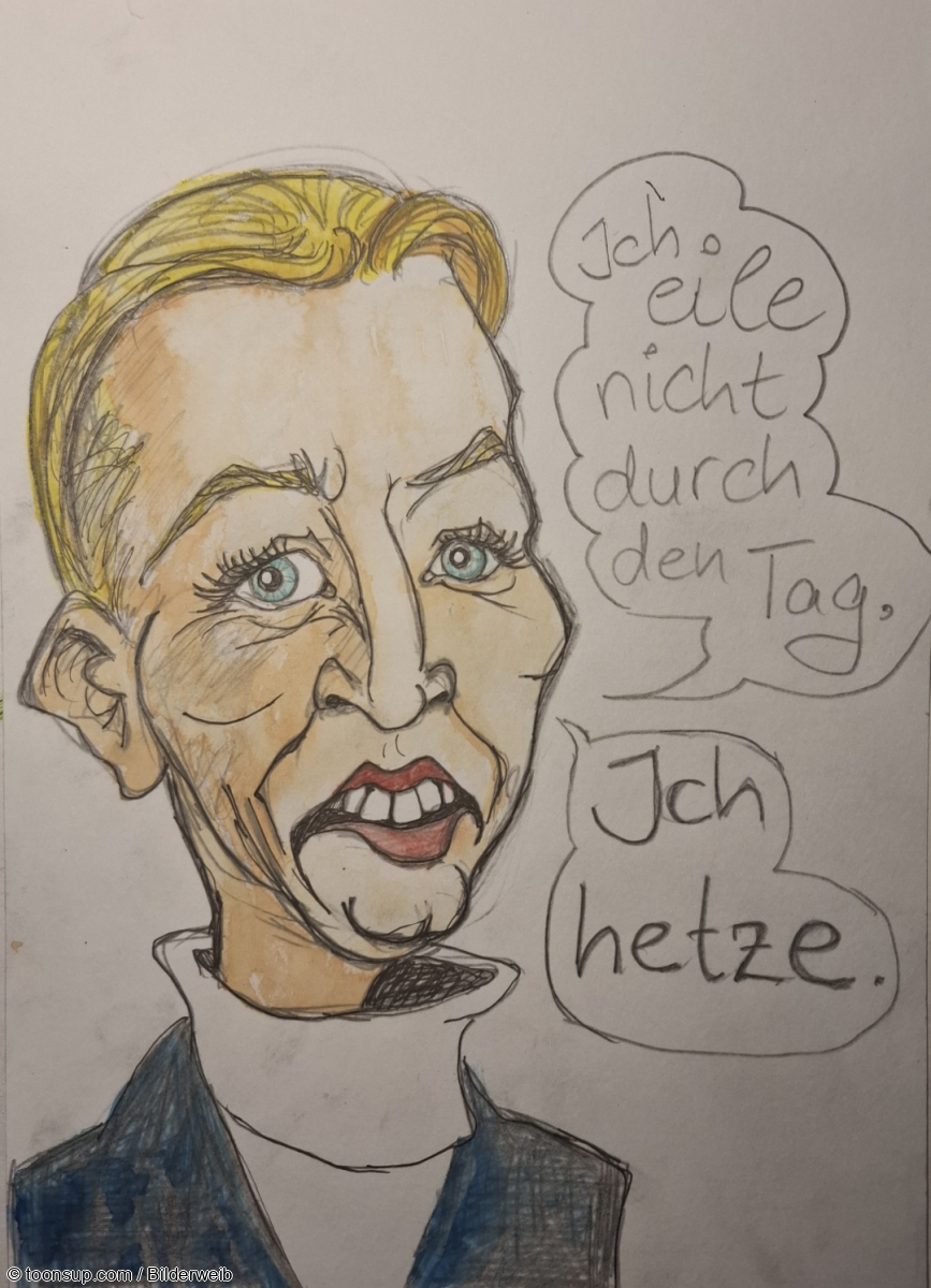 Karrikatur: Ich eile nicht 1