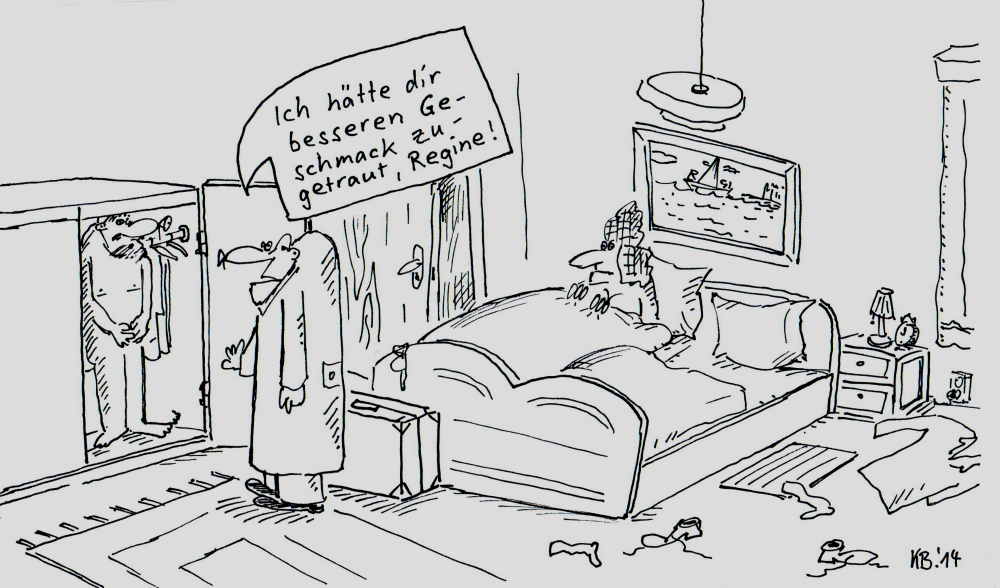 Cartoon: Schlafzimmer 1