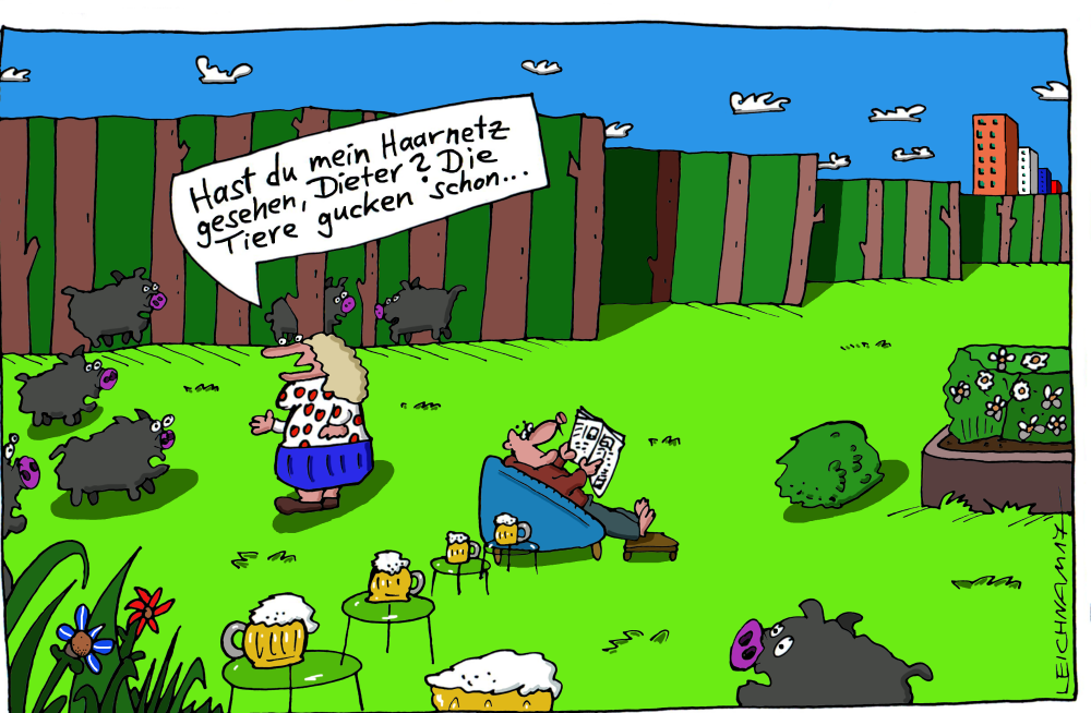 Cartoon: Am Waldrand 1