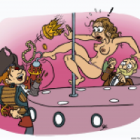 Pirat im Stripschuppen