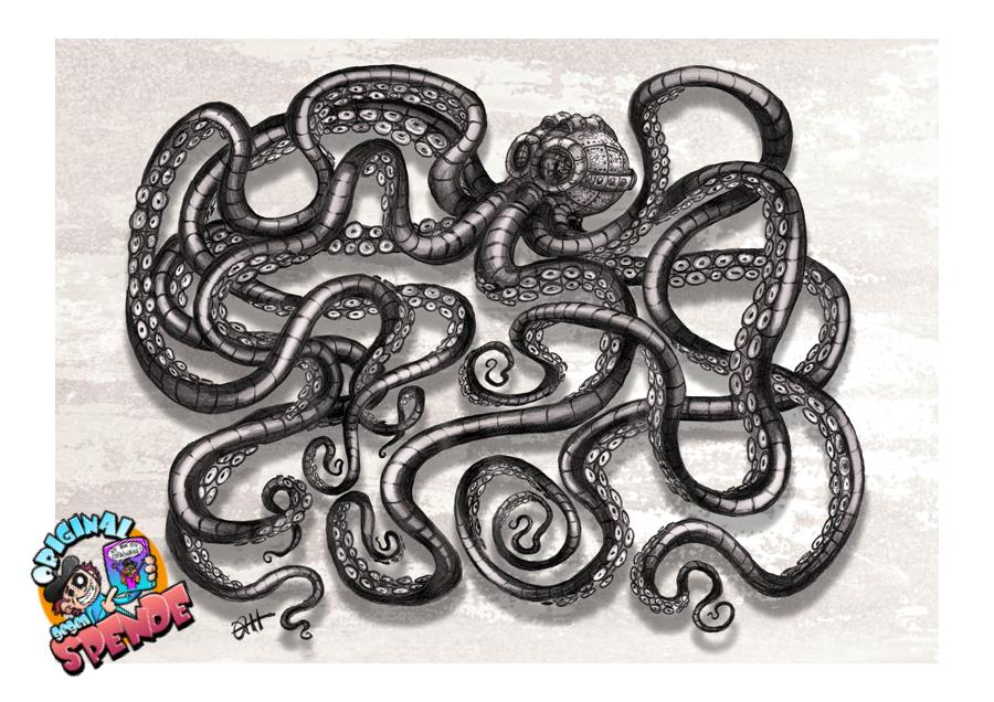 Illustration: Steampunkkrake 1