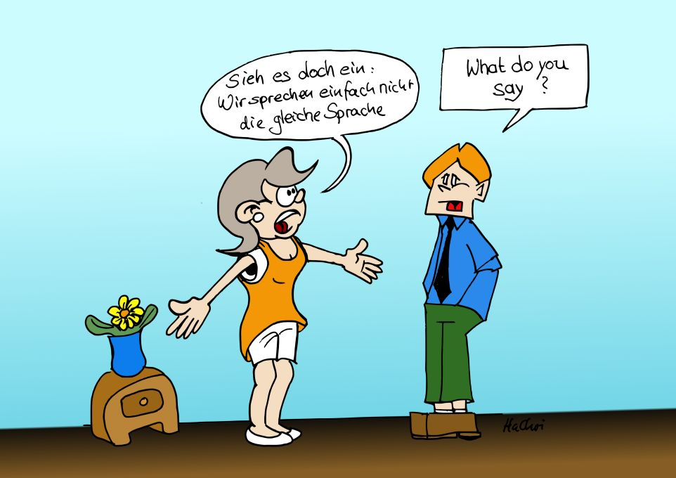 Cartoon: Nicht die gleiche Sprache 1