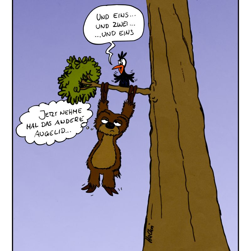 Cartoon: Morgensport 1