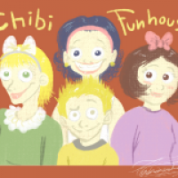 chibi funhouse-clique_leinwandstil