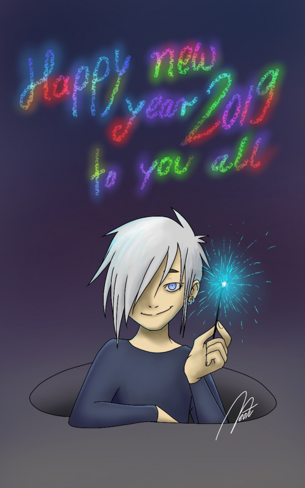 Illustration: frohes neues 2019 1