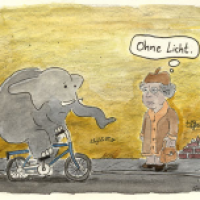 Fahrradfahren ohne Licht