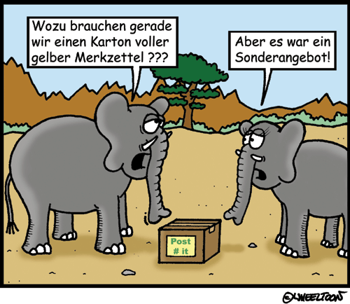 Cartoon: Merkzettel 1