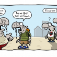 Sommer-Schluss-Cartoon!
