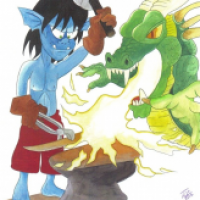 Goblin und Drache - Teamwork!
